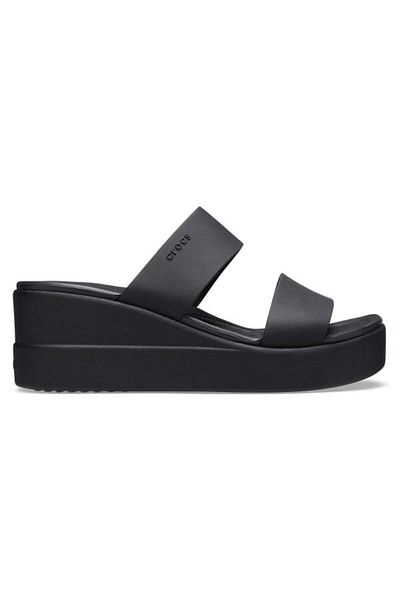 Crocs Brooklyn Mid Wedge Slippers 41-42 Eu - W10 Us Black - Black/black