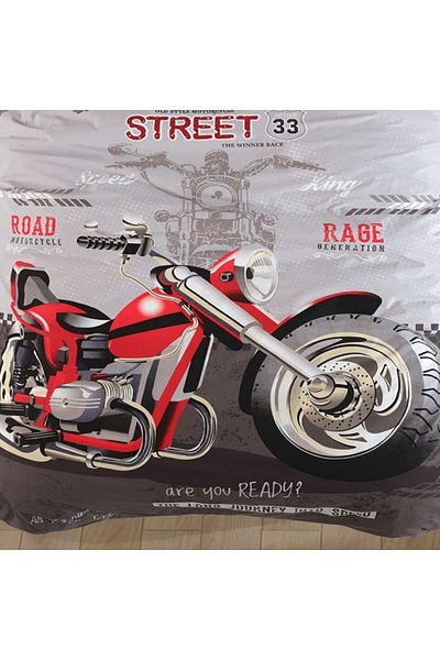Pucioasa 1 person bed linen with motorcycle, 100% cotton ranforce, Pucioasa, Street King
