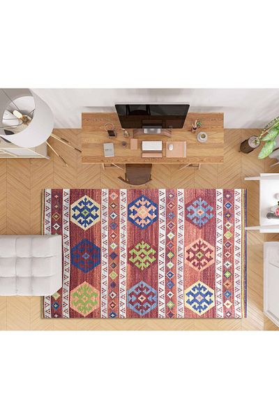 Alkaffary Red Jihan carpets, multiple sizes