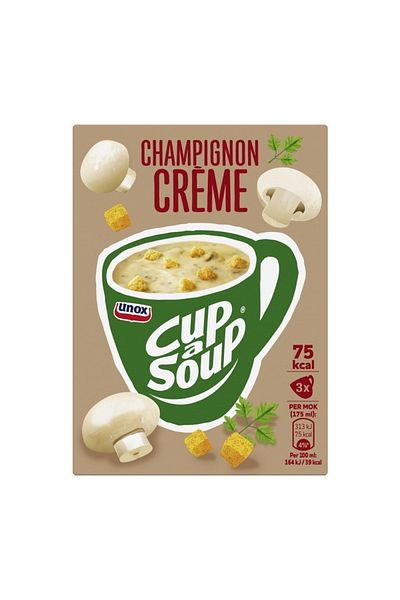 Unox Cup-a-Soup Instant Cream of Mushroom Soup Champignon 3 x 17 g