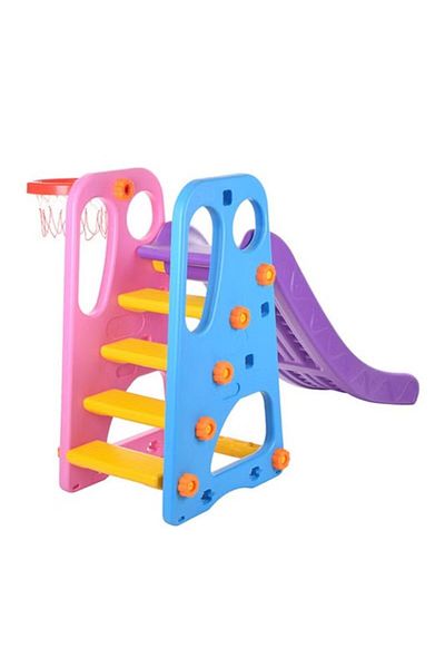 FULLJOY Foldable slide with basketball 120*25*56 cm, multi-color FJY-45