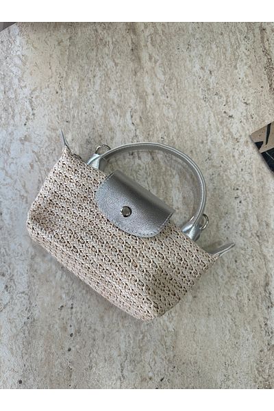 ALTUDA Women's Mini Straw Shoulder Bag Tiny