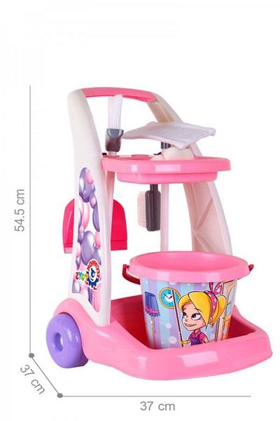 Divendi Cleaning set for children aged 3 years+, with stroller, dustpan and mop