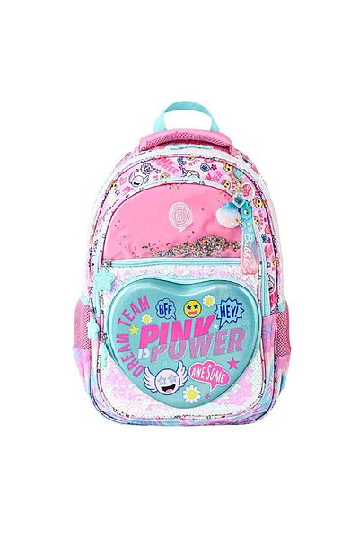 MUGGLE 4 Compartment Pink Power School Bag + Pen Holder