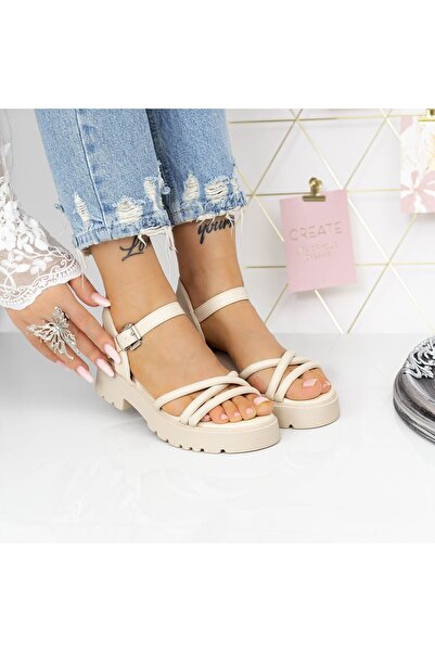 mei Γυναικεία Σανδάλια G689-1 Μπεζ