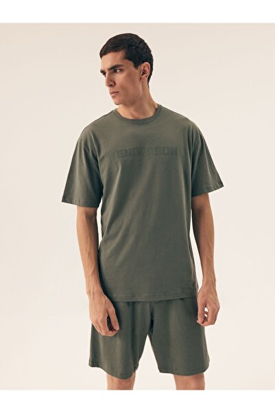 Henderson Men's pajamas, Classic and minimalist made of 100% high-quality cotton in classic patterns | Olive