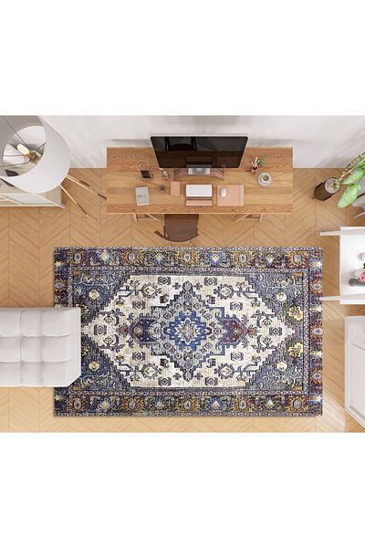 Alkaffary Red-blue Jihan carpets, multiple sizes