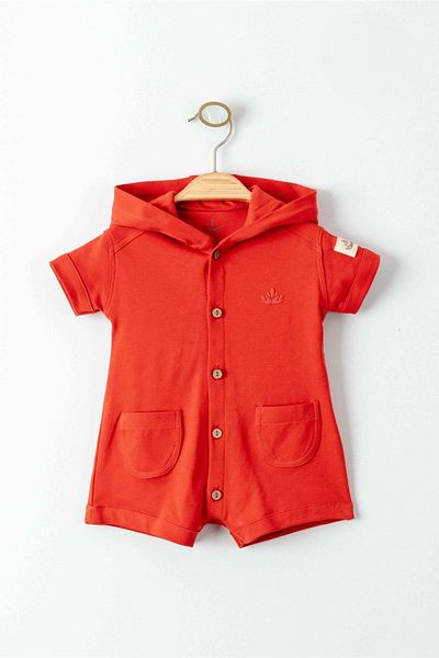 ESLENZA Hooded Short Jumpsuit Tile