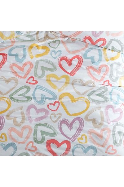Pucioasa Single bed linen with hearts, 100% cotton ranforce, Pucioasa, Selfie