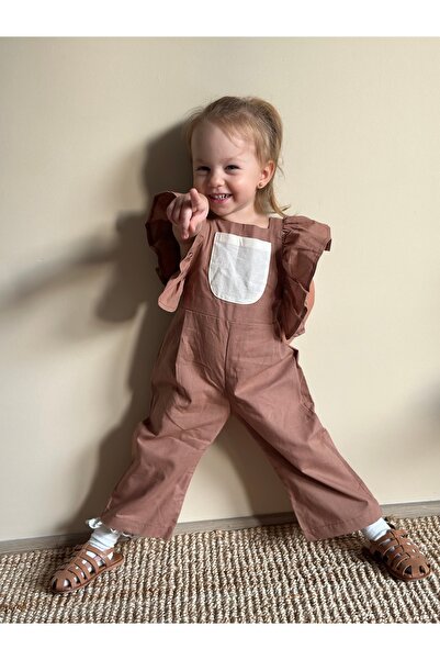 MAMAOLAS Girl's Jumpsuit Brown