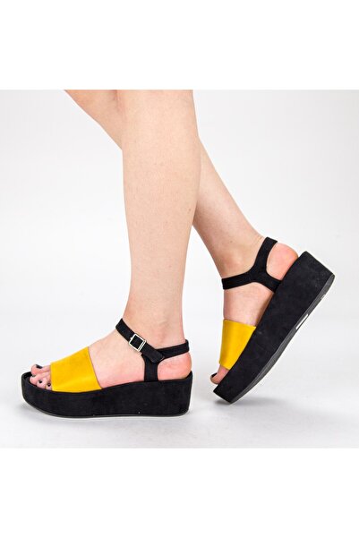 Mulanka Sandale Dama cu Platforma 2017-19 Yellow |