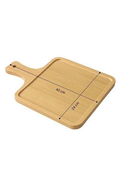 intoku Bamboo Large Presentation Plate Serving Presentation Plate Cutting Board 40X24 cm