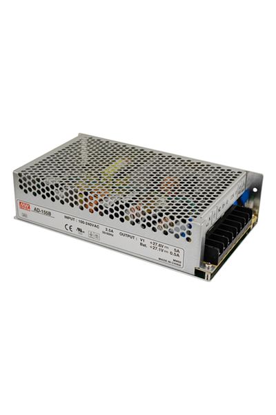 Meanwell Sursă de alimentare în comutație, 27.6V + 27.1V / 5A + 0.5A, alimentare de rezervă - MEAN WELL AD-155B