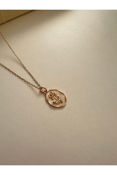 Lumina Atelier Rose Enamel Steel Necklace