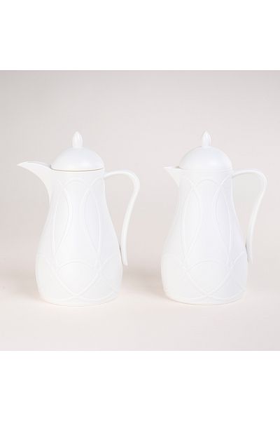 Dallaty white plastic flask 1L 2 pcs