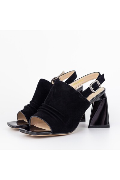 Jose Simon Γυναικεία Σανδάλια με Χοντρό Τακούνι K4340-3722D Μαύρα Jose Simon