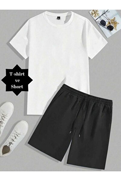 FİTGO Γυναικείο ίσιο κοστούμι χωρίς στάμπα με σορτς