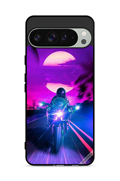 Covernex غطاء حماية لهاتف Google Pixel 9 Pro بخلفية رجل على دراجة