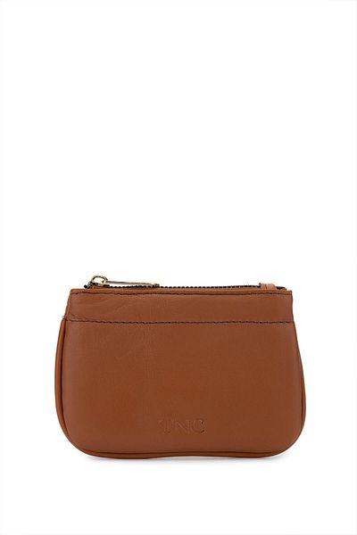 Tamer Tanca Unisex Genuine Leather Tan Card Holder