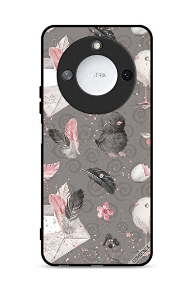 Covernex غطاء حماية لهاتف Honor X60 5G بنقشة ريش وفراخ