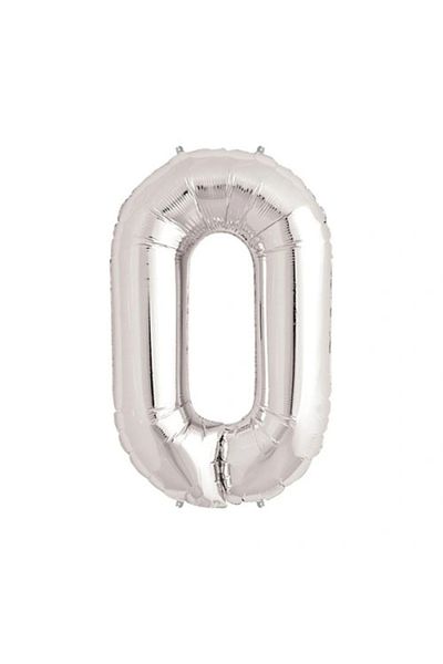 Beruflic Silver Color Foil Number Balloon 1 Meter
