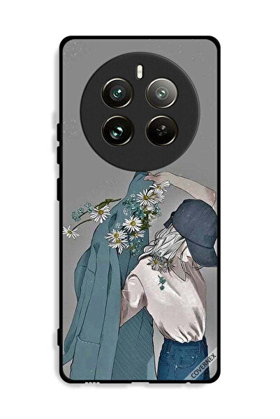 Covernex غطاء حماية لهاتف Realme 12 Pro Plus 5G بغطاء عليه رسم فتاة ترتدي معطفًا