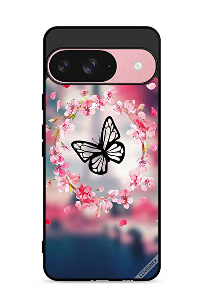Covernex غطاء حماية لهاتف Google Pixel 9 بتصميم فراشة وحلقة زهور