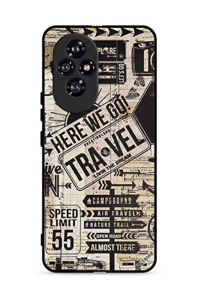Covernex غطاء حماية لهاتف Honor 200 5G مطبوع عليه عبارة Here We Go Travel