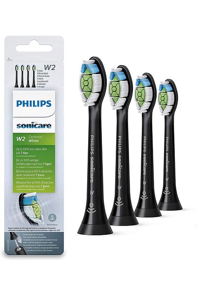 Philips Sonicare Optimal Whitening Black BrushSync Heads (Compatible with all Sonicare Handl