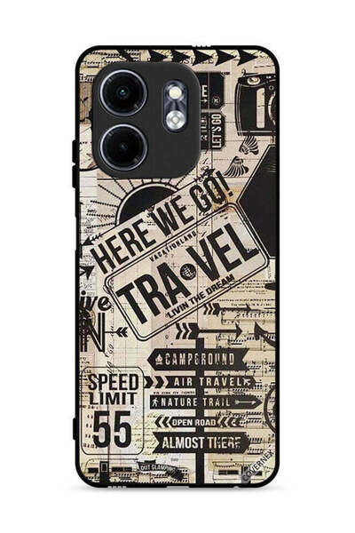 Covernex غطاء حماية لهاتف Infinix Smart 9 4G مطبوع عليه Here We Go Travel