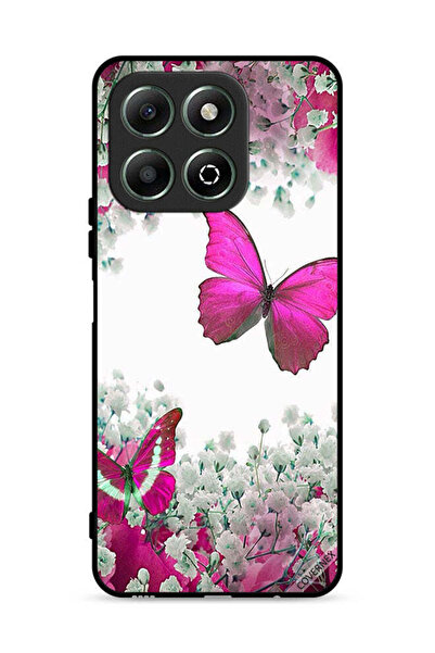 Covernex غطاء حماية لهاتف Honor X6b 4G برسومات فراشات جميلة وورود صغيرة