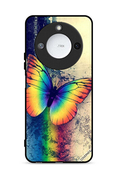 Covernex Honor X60 5G Protective Case Cover Vintage Rainbow Butterfly
