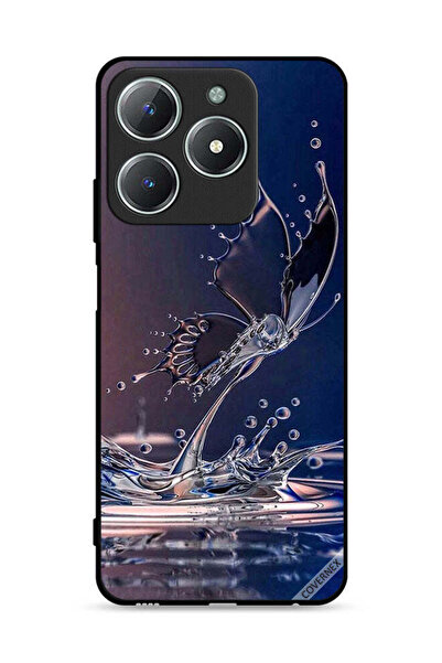 Covernex غطاء حماية لهاتف Realme C63 4G بتصميم قطرات الماء على شكل فراشة