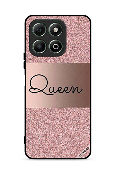 Covernex غطاء حماية لهاتف Honor X6b 4G بخلفية لامعة من Queen Glitters