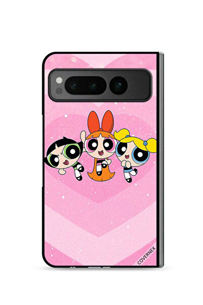 Covernex غطاء حماية لهاتف جوجل بيكسل فولد 5G برسومات كرتونية للفتيات القويات