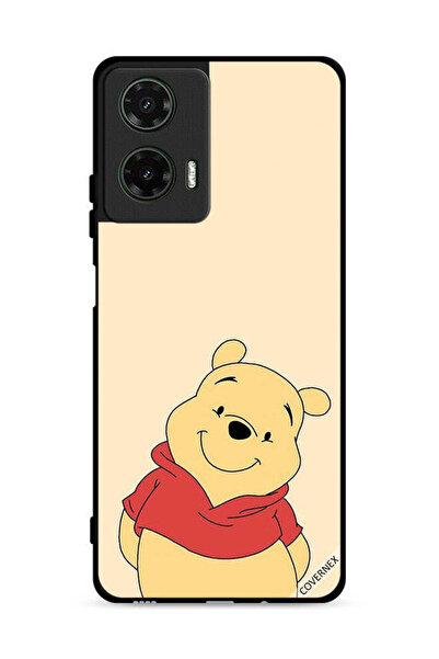 Covernex غطاء حماية لهاتف موتورولا موتو جي 35 5G بتصميم الدب في وضع السعادة