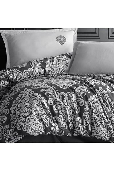 Pucioasa Double bed linen made of 100% cotton, quilted sheet 200x220cm, baroque pattern, Majeste