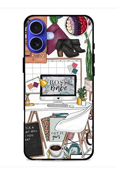 Covernex غطاء حماية لجهاز Apple iPhone 16 بتصميم Boss Babe Art Clip