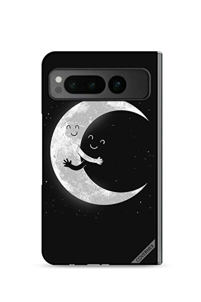 Covernex غطاء حماية لجهاز جوجل بيكسل فولد 5G بتصميم عناق القمر والسماء المظلمة