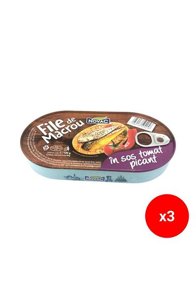 Novac - Mackerel In Spicy Tomato Sauce 180g - X3pcs