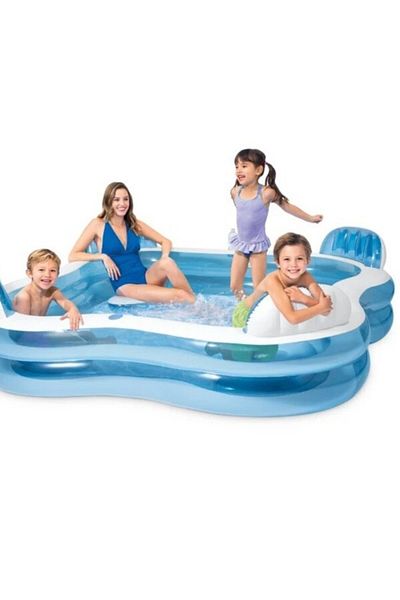 Intex Inflatable Pool, Intex, Swim Center 56475, Square, 229 x 229 x 66 cm, 990 Liters, for Adults and Chi