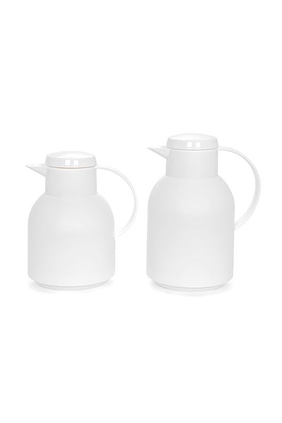 Dallaty white plastic flask 1L + 1.5L 2 pcs