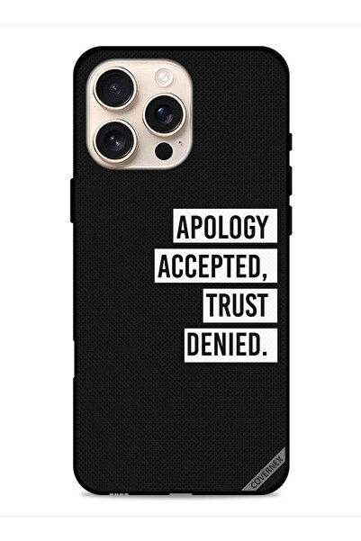 Covernex غطاء حماية لجهاز Apple iPhone 16 Pro - اعتذار مقبول - ثقة مرفوضة