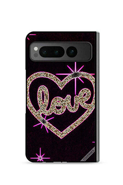 Covernex غطاء حماية لهاتف جوجل بيكسل فولد 5G بتصميم قلب الحب