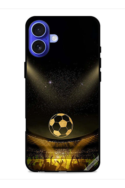 Covernex غطاء حماية لجهاز Apple iPhone 16 أسود بخلفية فيلم كرة قدم كلاسيكية