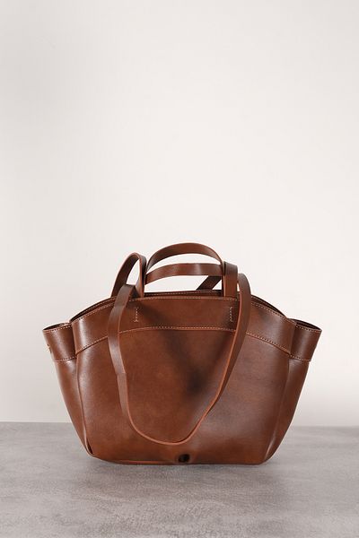 Çantacımstore Women's Leather Tote Bag 1407 Tan