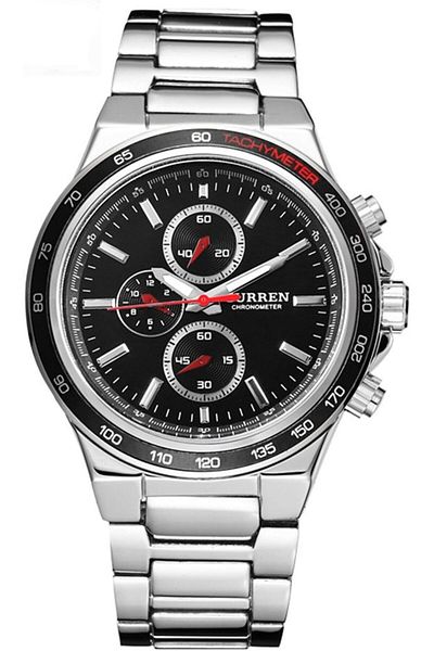 Curren M-8011 Men's Digital Stainless Steel Watch