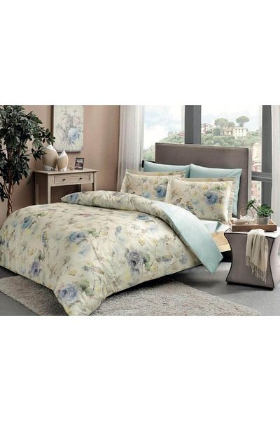 Taç 6-piece satin double bed linen, Tac DELUX Digital Prelude