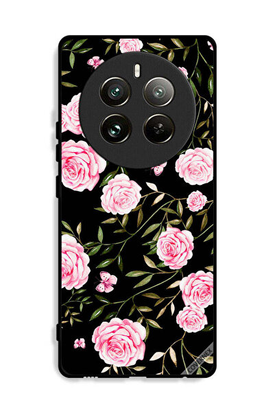 Covernex غطاء حماية لهاتف Realme 12 Pro Plus 5G وردي اللون في مجموعات من الأوراق الصغيرة