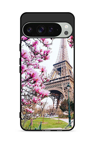 Covernex غطاء حماية لهاتف Google Pixel 9 Pro بنقشة الزهور وبرج إيفل